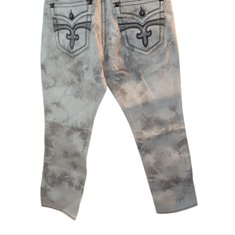 Rock Revival Jack Alt Straight Gray Denim Jeans...size 36/34 - Picture 2 of 8